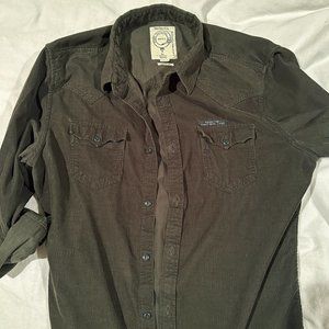 Mens Corduroy button down shirt